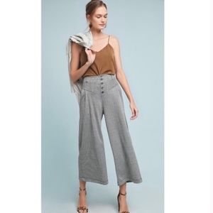 Anthropologie Houndstooth Wide-leg Pants